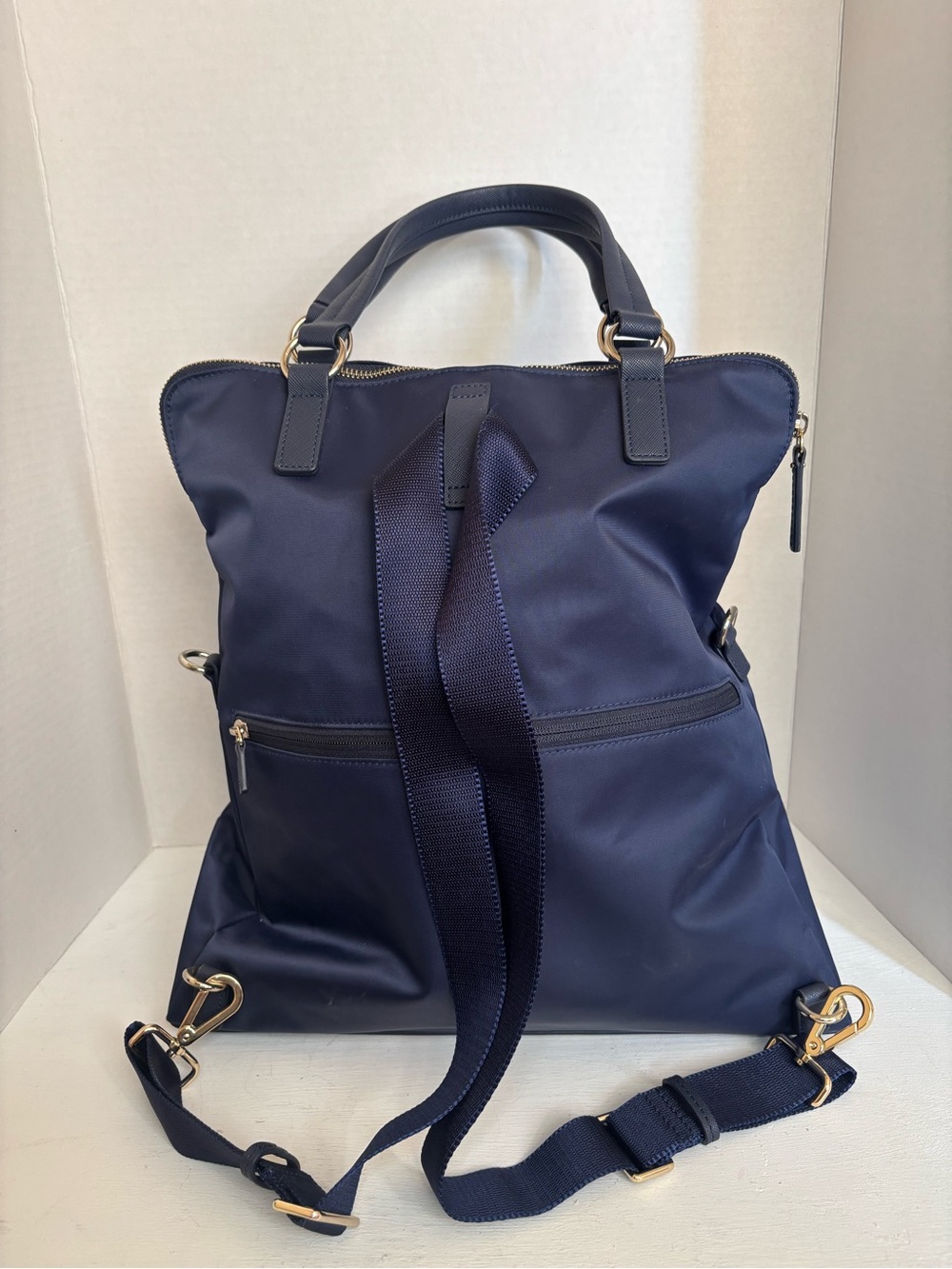 Samsonite Encompass Convertible Tote Backpack Laptop Travel Bag Navy Blue - Picture 2 of 9